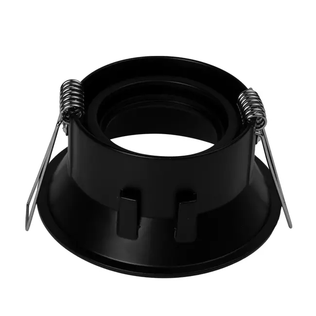 Einbaurahmen inkl. GU10 Fassung | Außen Ø93mm | Lochmaß Ø85mm | IP20 | Aluminium Schwarz