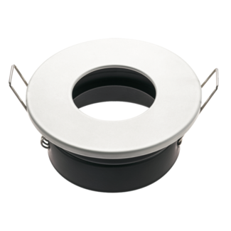 PURPL Einbaurahmen inkl. GU10 Fassung | Außen Ø83mm | Lochmaß Ø68mm | IP65 - wasserdicht | Aluminium weiß