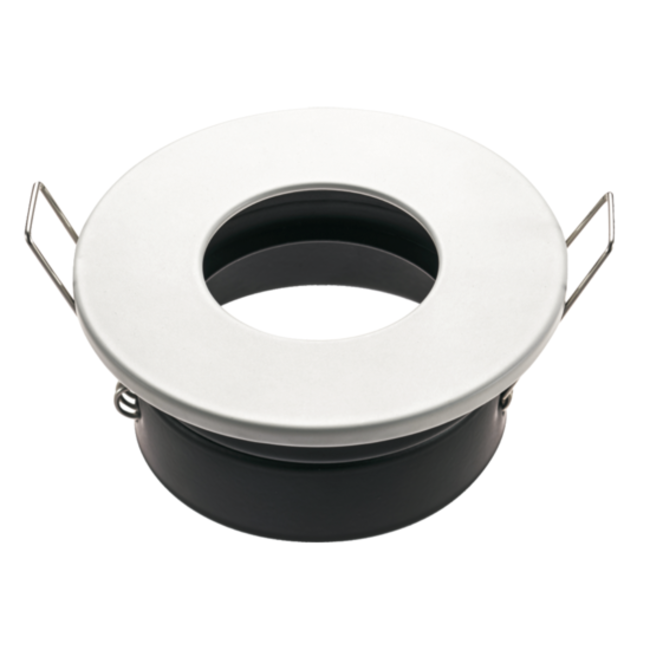 PURPL Einbaurahmen inkl. GU10-Fassung | Ø68mm x 35mm | wasserdicht IP65 | Aluminium weiß