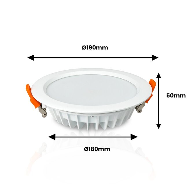 LED Einbaustrahler - 15W - ø190mm - RGB+CCT -  IP54 - Rund - FUT069