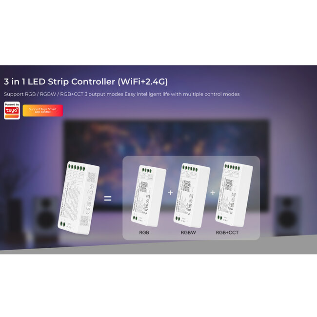 MiBoxer/Mi-Light LED Controller für RGB / RGBW / RGB+CCT LED-Streifen | Wi-Fi + 2.4GHz | FUT037W+