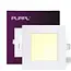 PURPL LED Einbaustrahler - 6W - 120x120mm - Warmweiß 3000K - IP40 - Quadratisch - Weiß