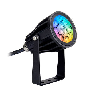 MiBoxer/Mi-Light 2,4Ghz Smart LED Garten-Spot | 6W | RGB+CCT | wetterfest - IP65 | schwarz | Mixboxer FUTC04