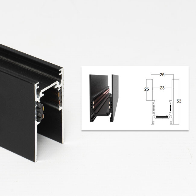 MiBoxer/Mi-Light Magnetische (Aufbau-)Stromschiene | 1,5m | 48V Magentische Schienenbeleuchtung