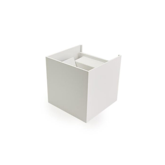 COB Wandleuchte | 2-flammig | 10x10cm | warmweiß 3000K | weiß | eckig | Innen & Außen IP54