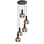 PURPL Pendelleuchte Rauchglas Design | 5-flammig | ø40cm | E27-Fassung