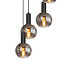 PURPL Pendelleuchte Rauchglas Design | 5-flammig | ø40cm | E27-Fassung