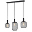 Pendelleuchte Metallgitter Schwarz Design | 3-flammig | 78x20cm | E27-Fassung