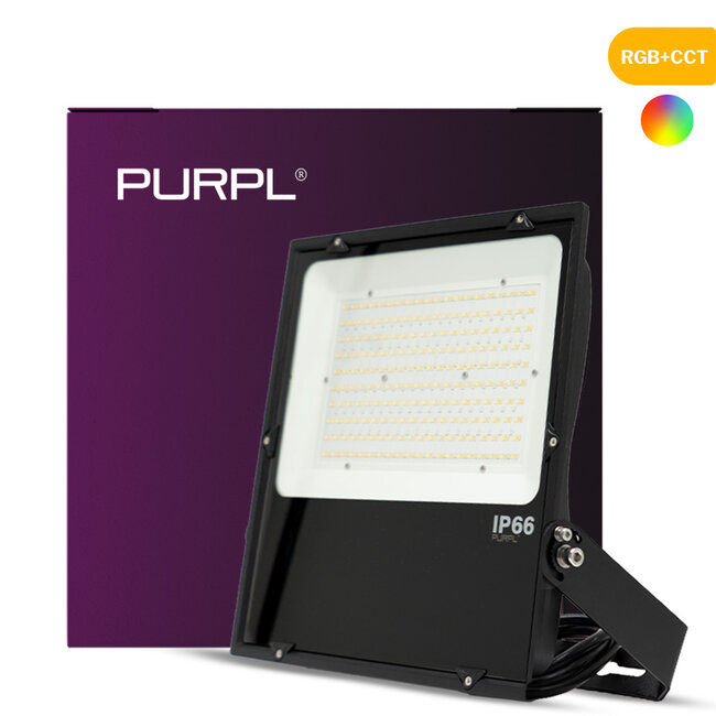 PURPL LED Flutlicht RGB+CCT | 200W | 22000lm | dimmbar | IP66 | IK08 | 2,4 Ghz | FUTT08
