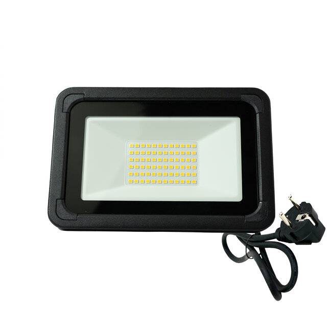PURPL LED Flutlicht 50W | kaltweiß 6000K | IP66 | IK08 | inkl. Halterbügel | Schwarz