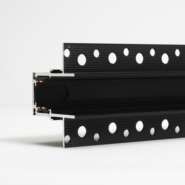 Magnetische (Einbau-)Stromschiene | 1,5m | 48V Magnet Schienensystem | Schwarz