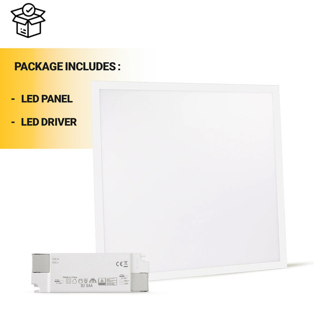 LED Panel | 62x62 | kaltweiß 6000K | 30W | 130 lm/W / 3900lm | IP40 | UGR<22 | Edge-Lit