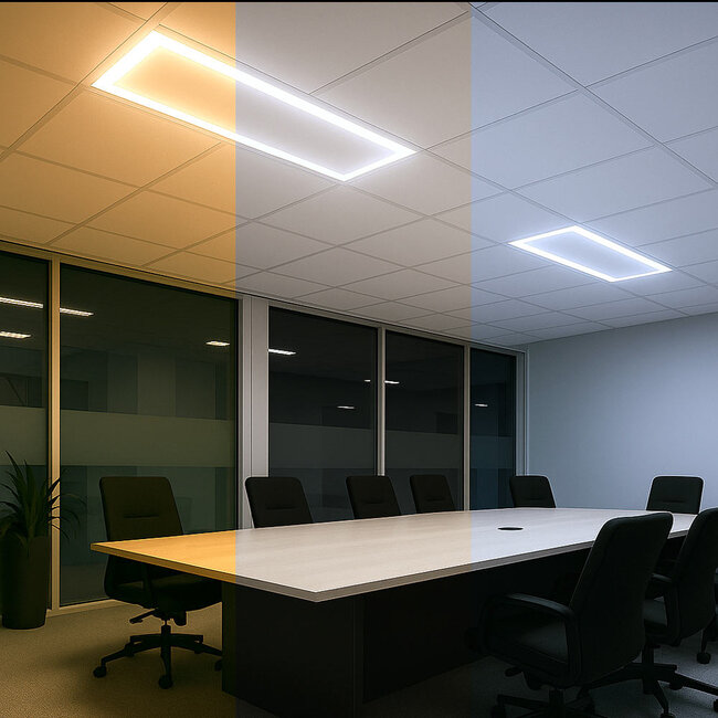 PURPL LED Panel Linear Hollow | 120x30 | 32W | CCT 3-in-1 | UGR<23