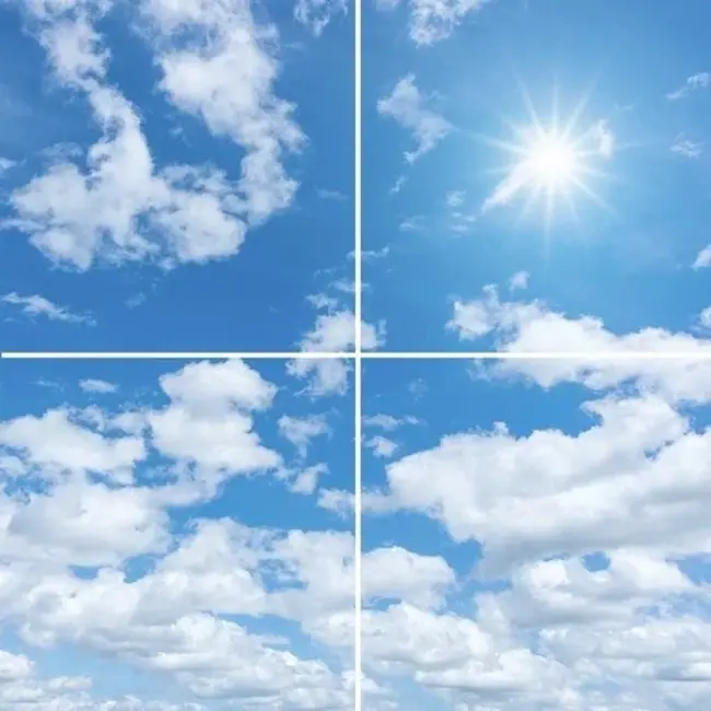 PURPL Acrylglas-Platte für LED-Panels 60x60 / 62x62 mit Fotomotiv Wolken IMG8