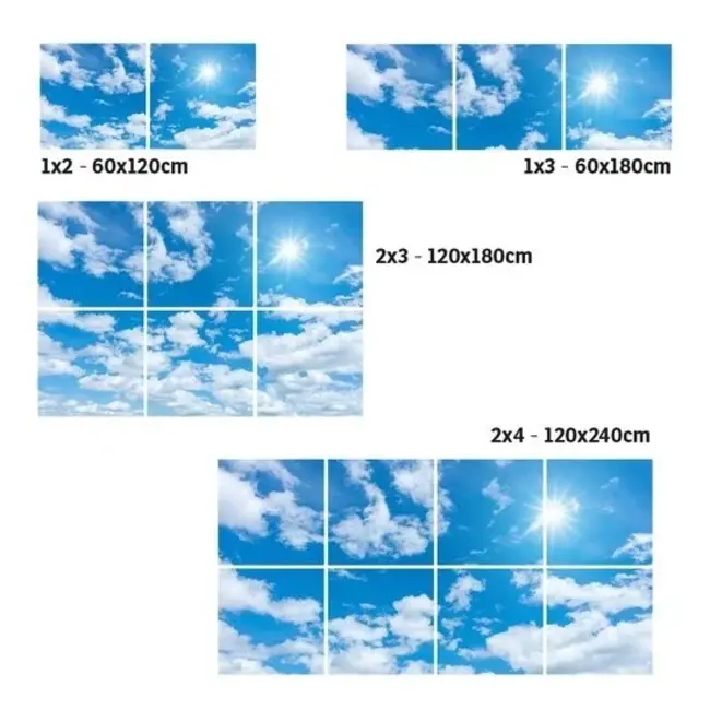 PURPL Acrylglas-Platte für LED-Panels 60x60 / 62x62 mit Fotomotiv Wolken IMG8