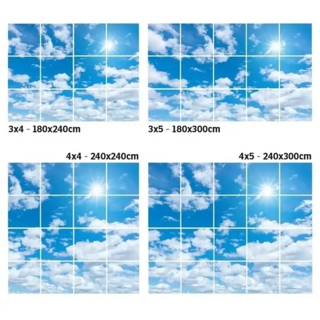 PURPL Acrylglas-Platte für LED-Panels 60x60 / 62x62 mit Fotomotiv Wolken IMG8