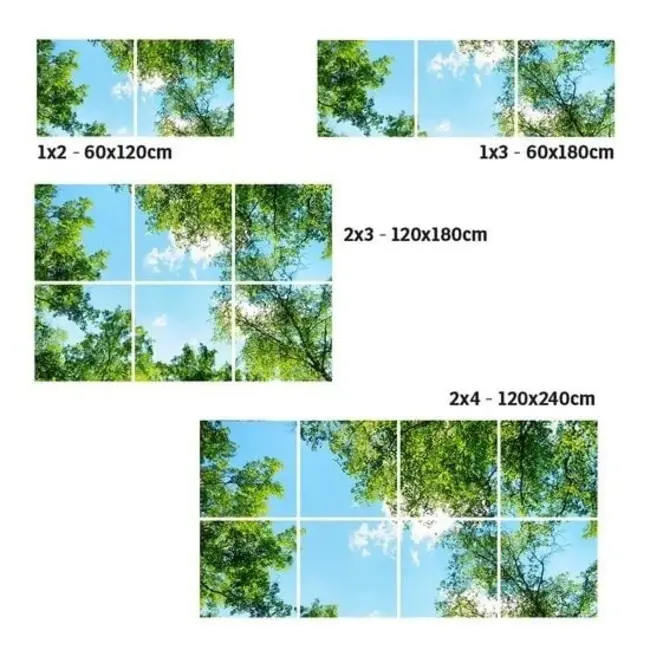 PURPL Acrylglas-Platte für LED-Panels 60x60 / 62x62 mit Fotomotiv Bäume IMG10