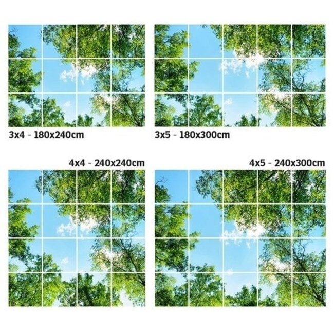 Acrylglas-Platte für LED-Panels 60x60 / 62x62 mit Fotomotiv Bäume IMG10