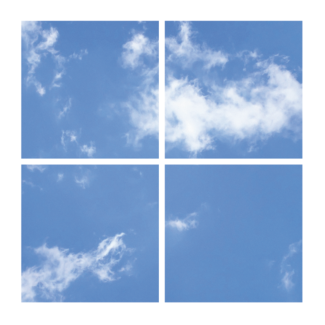 PURPL Acrylglas-Platte für LED-Panels 60x60 / 62x62 mit Fotomotiv Wolken IMG5