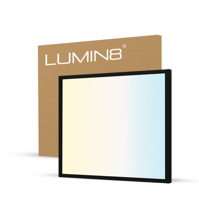 Lumin8 LED Panel | 62x62 | CCT | 36W | dimmbar | 100 lm/W / 3900lm | UGR<22 | Back-lit | Schwarz