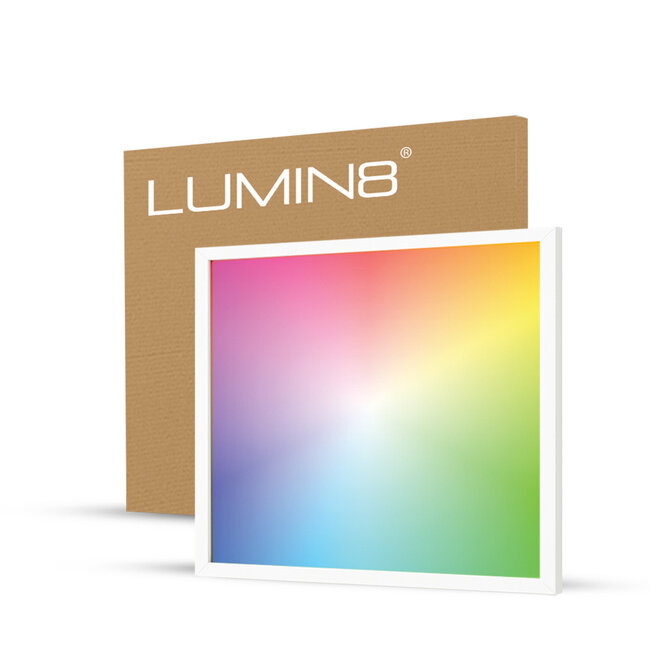 Lumin8 LED Panel | 62x62 | RGB+CCT (2800K-6500K) | dimmbar | 36W | 100 lm/W / 3600lm | UGR<22 | Back-lit