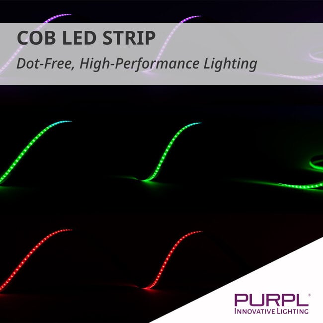 PURPL COB LED Streifen | 5m | RGB+CCT | 24V | 840 LEDs p/m | Loser Streifen | IP65