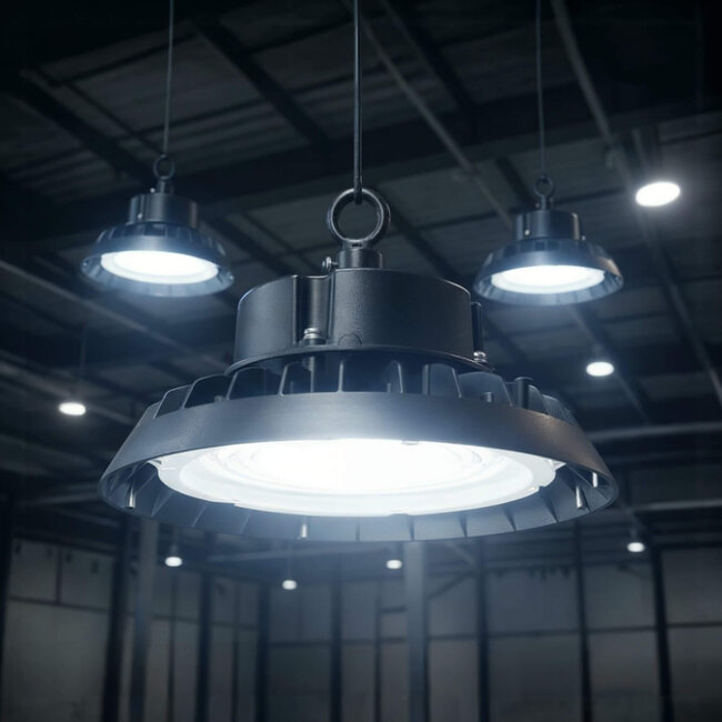 PURPL LED Hallenstrahler G7 | 100W | 15.000 lm | 150lm/W | Kaltweiß 6000K | ∠110° | IP65 | IK10 | Dimmbar | Flimmerfrei | Für -40° bis +70°C geeignet