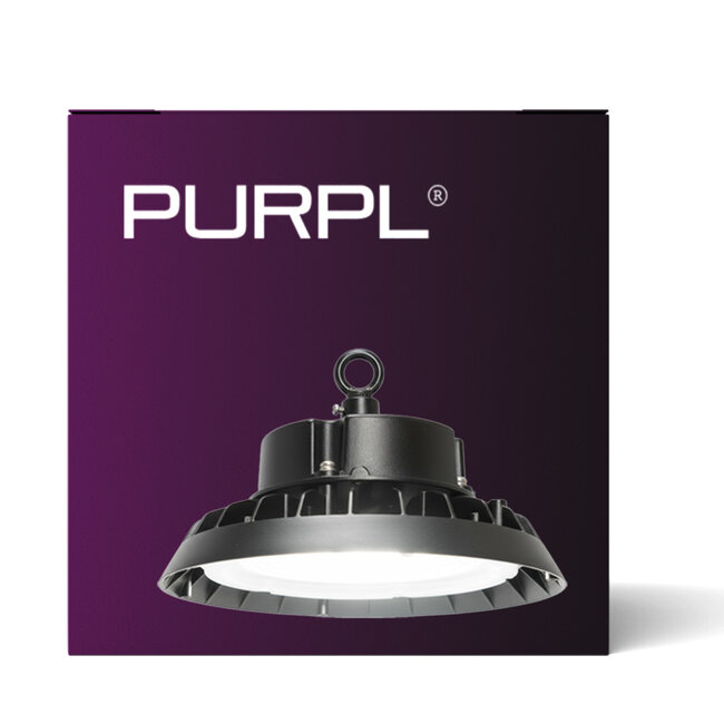 PURPL LED Hallenstrahler G7 | 100W | 15.000 lm | 150lm/W | Neutralweiß 4000K | ∠110° | IP65 | IK10 | Dimmbar | Flimmerfrei | Widerstandsfähig -40° bis +70°C