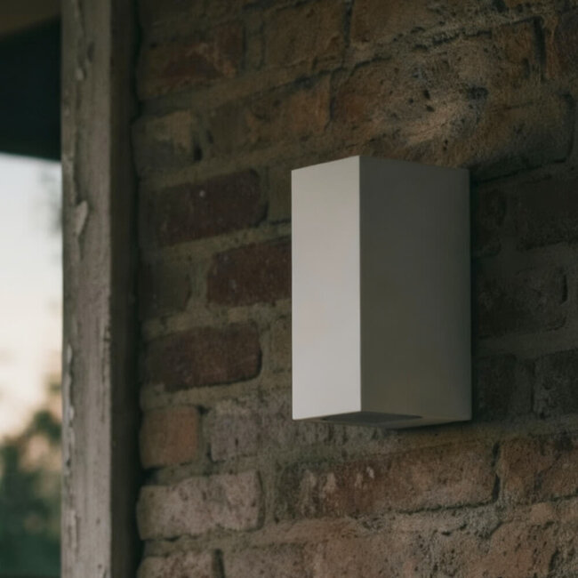 LED Wandleuchte eckig | weiß | 2-flammig | Aluminium | Innen & Außen IP44 | Up & Down