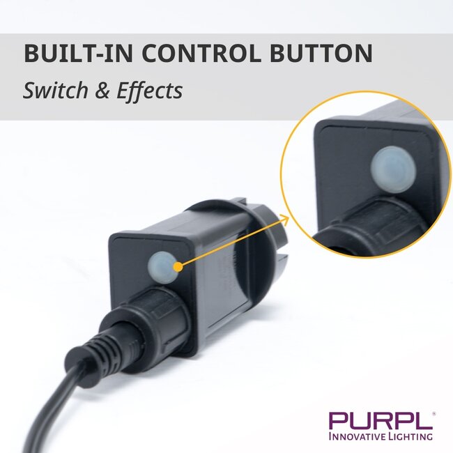 PURPL LED Lichterkette 5m | 2700K warmweiß | 24V + EU-Stecker | IP44 - perfekt für Innen & Außen
