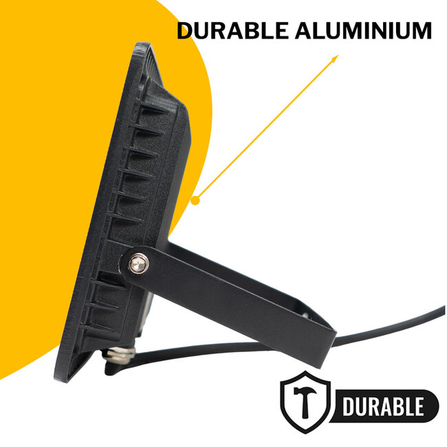 PURPL LED Flutlicht 50W | warmweiß 2700K | 5500 Lumen | IP66 | IK08 | inkl. Halterbügel | schwarz