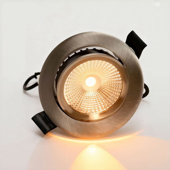 COB LED Einbauspot | 7W | Ø85mm | Warmweiß 2700K | Schwenkbar | Dimmbar | Aluminium