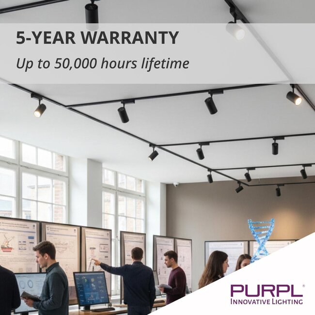 PURPL LED Schienenspot | 3-Phasen | COB | 10W/15/20W |  3CCT (3000K/4000K/6000K) | Ø75x151mm | Schwarz