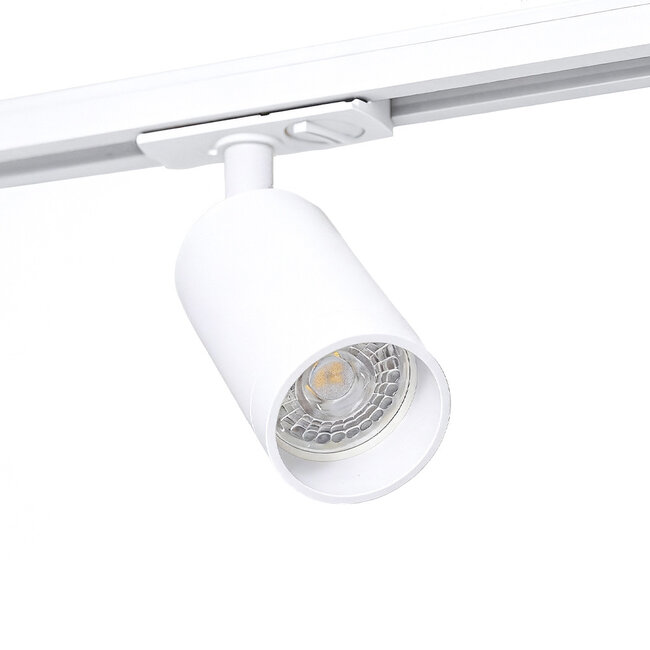 PURPL LED-Schienenstrahler | 1 Phase | GU10-Fassung | Ø54x100mm | Weiß