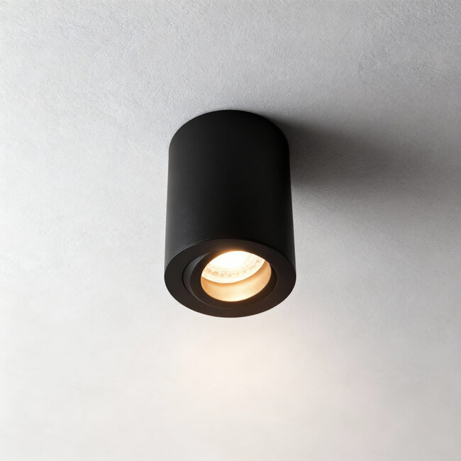 Aufbau-Spot GU10  | Ø70mm x 100mm | Schwarz | Rund | IP54