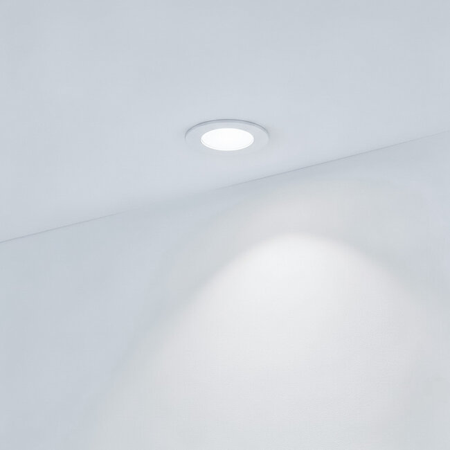 LED Einbaustrahler | 6W | Ø120mm | Kaltweiß 6000K | IP40 | Rund | Weiß