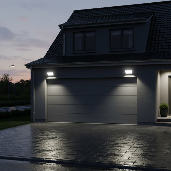 LED Flutlicht 100W ≙ 10500 lm | neutralweiß 4000K | IP65 | IK06 | inkl. Halterbügel | Schwarz