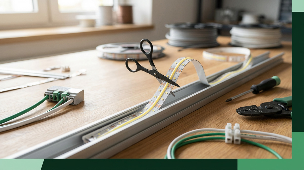 LED Streifen anschließen, montieren und verbinden