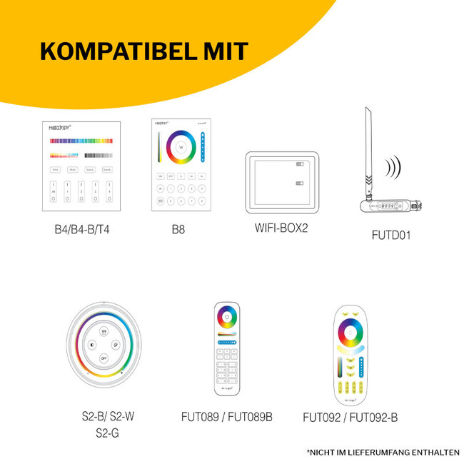 LED Flutlicht RGB+CCT | 200W | 22000lm | dimmbar | IP66 | IK08 | 2,4 Ghz | FUTT08