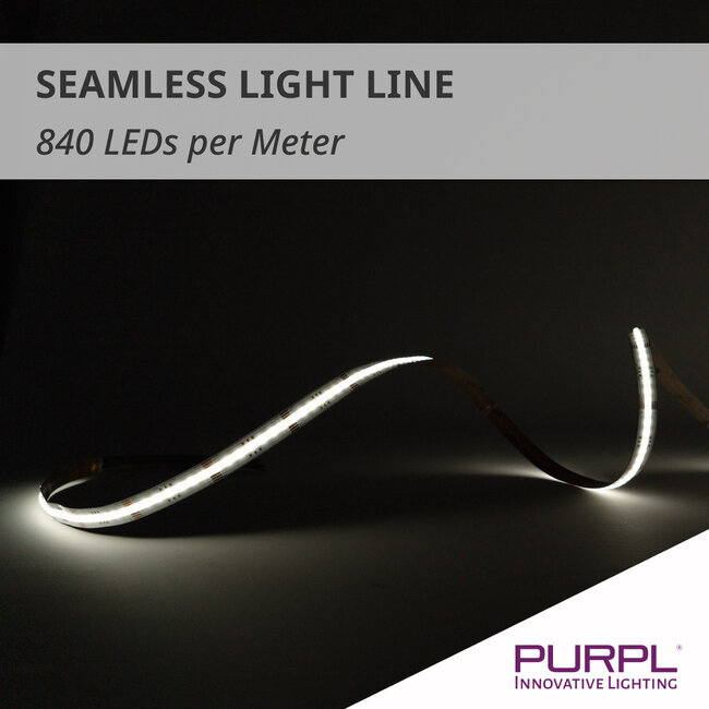 COB LED Streifen | 5m | RGB+CCT | 24V | 840 LEDs p/m | Loser Streifen | IP65