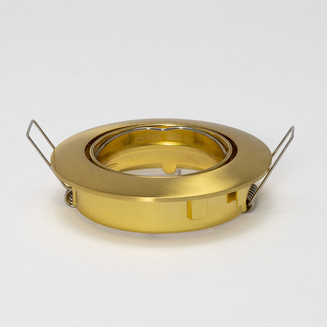 Einbaurahmen inkl. GU10 Fassung | Außen Ø84mm | Lochmaß Ø75mm | IP20 | Aluminium Gold