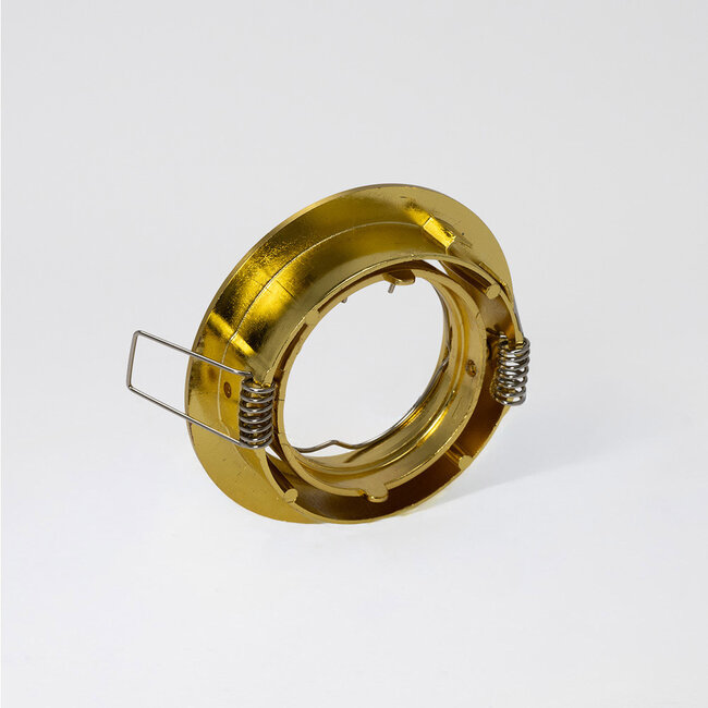 Einbaurahmen inkl. GU10 Fassung | Außen Ø84mm | Lochmaß Ø75mm | IP20 | Aluminium Gold