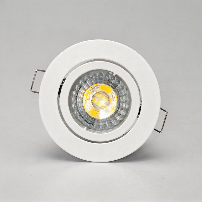 Einbaurahmen inkl. GU10 Fassung | Außen Ø83mm | Lochmaß Ø68mm | IP20 | Zink weiß