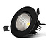 PURPL COB LED Einbauspot | 7W | Ø108mm | Warmweiß 2700K | Schwenkbar | Schwarz
