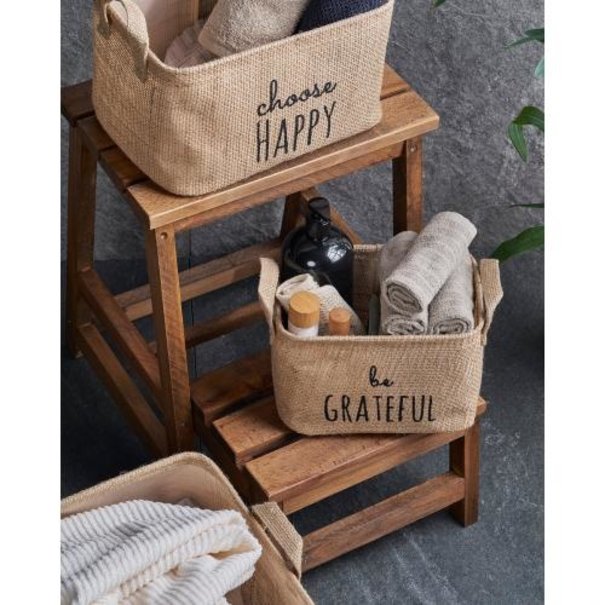 Ocean Home opbergmand, jute mand, opvouwbaar, set van 3