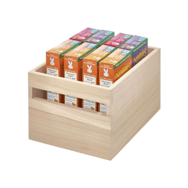 iDesign Opbergbox met handvat hout