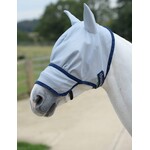 Bucas Buzz-Off Extended Nose Mask Silver/Blue
