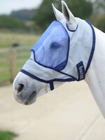 Bucas Buzz-Off Deluxe Fly Mask, No Ears Silver/Blue