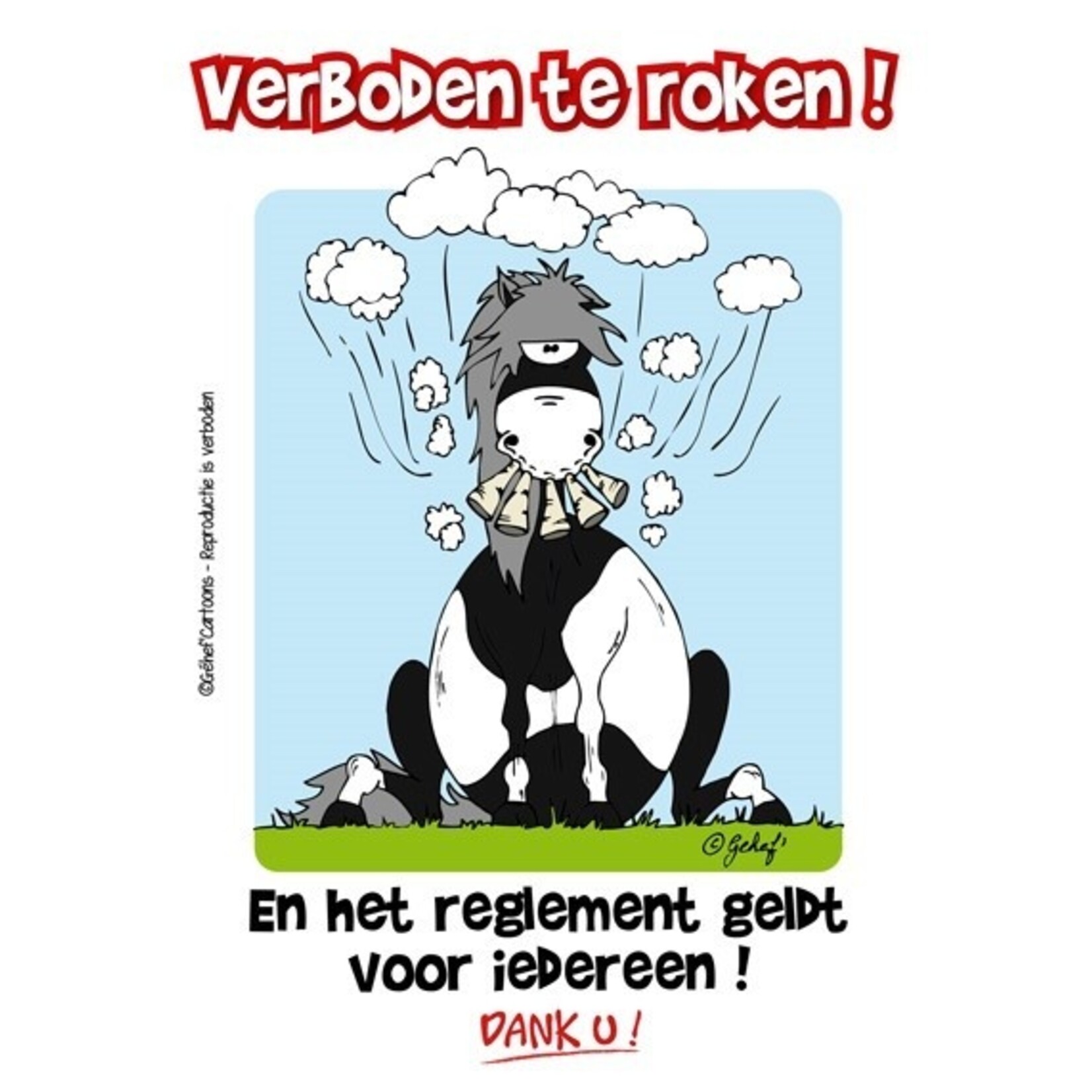 Stalplaat - Verboden te roken! HB Ruitersport