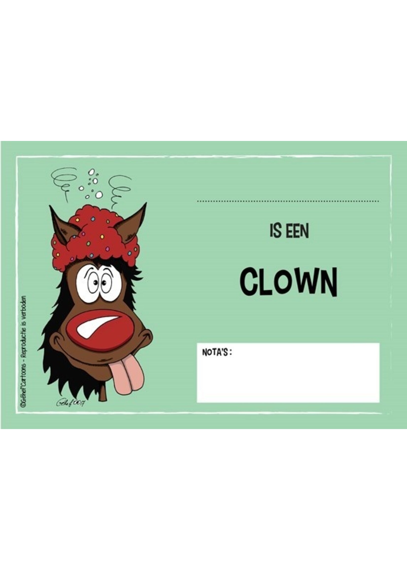 Stalplaat - Clown HB Ruitersport